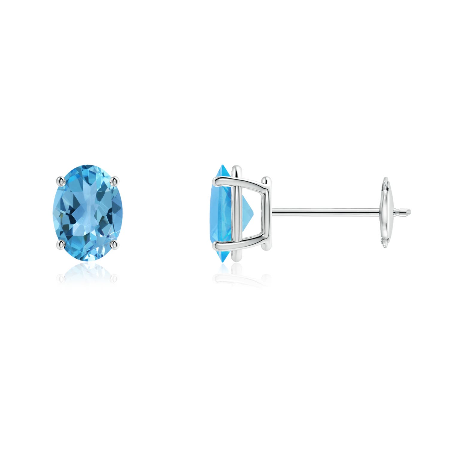 AA - Swiss Blue Topaz / 1.9 CT / 14 KT White Gold