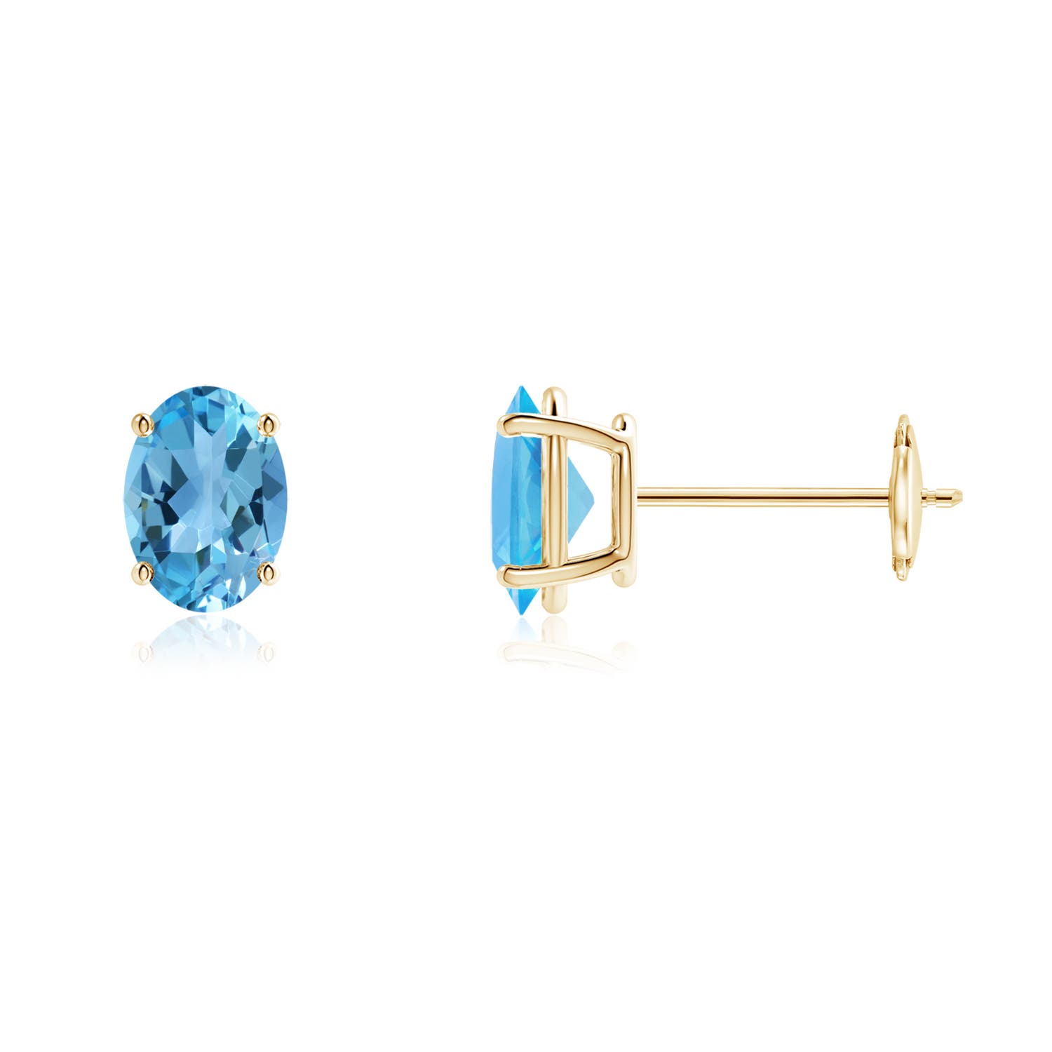 AA - Swiss Blue Topaz / 1.9 CT / 14 KT Yellow Gold