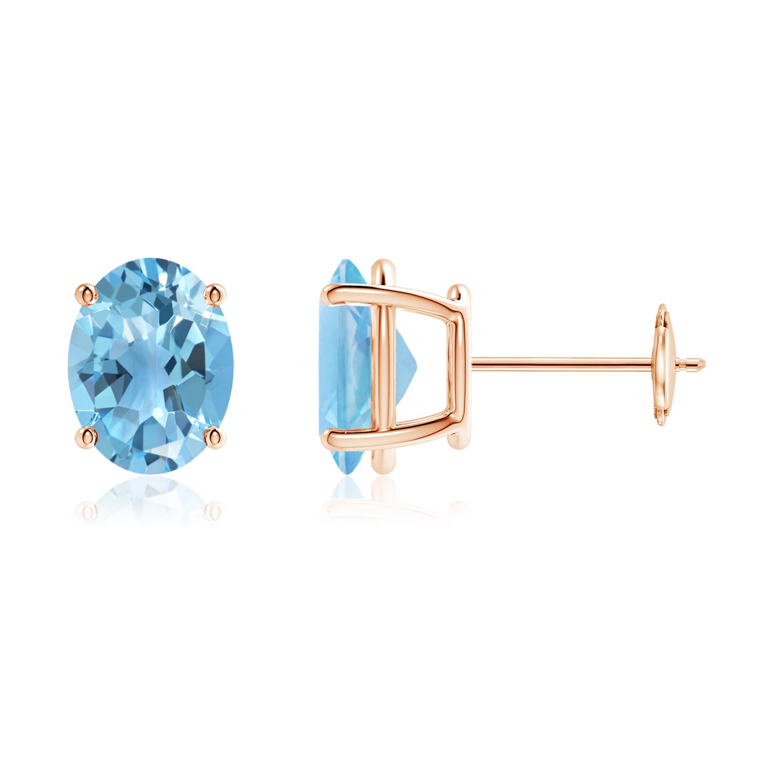 A - Swiss Blue Topaz / 4.5 CT / 14 KT Rose Gold