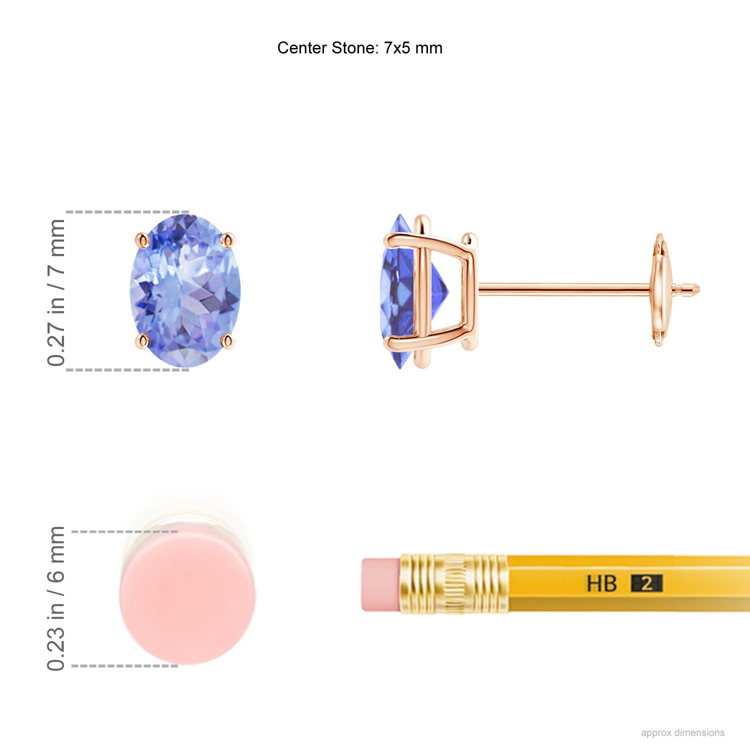 A - Tanzanite / 1.6 CT / 14 KT Rose Gold