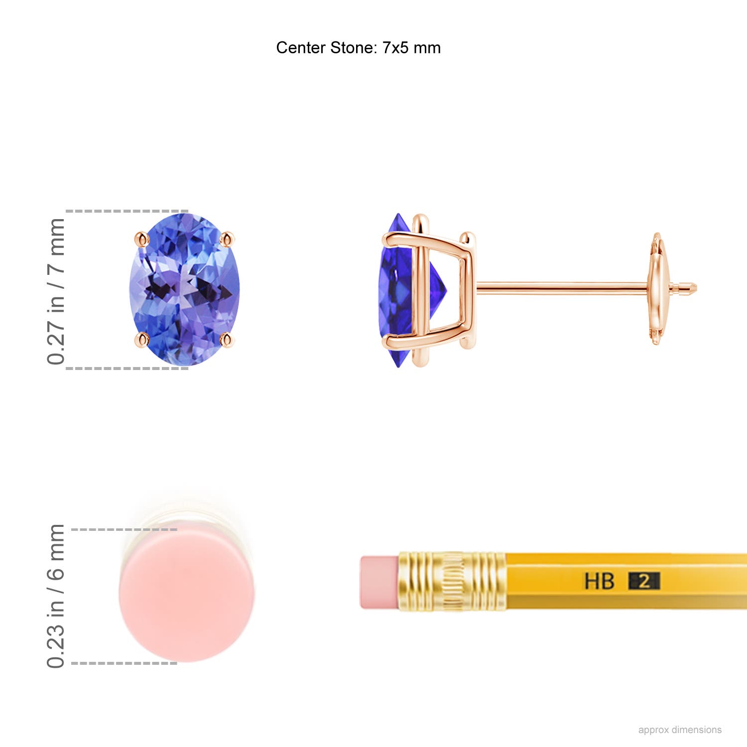 AA - Tanzanite / 1.6 CT / 14 KT Rose Gold