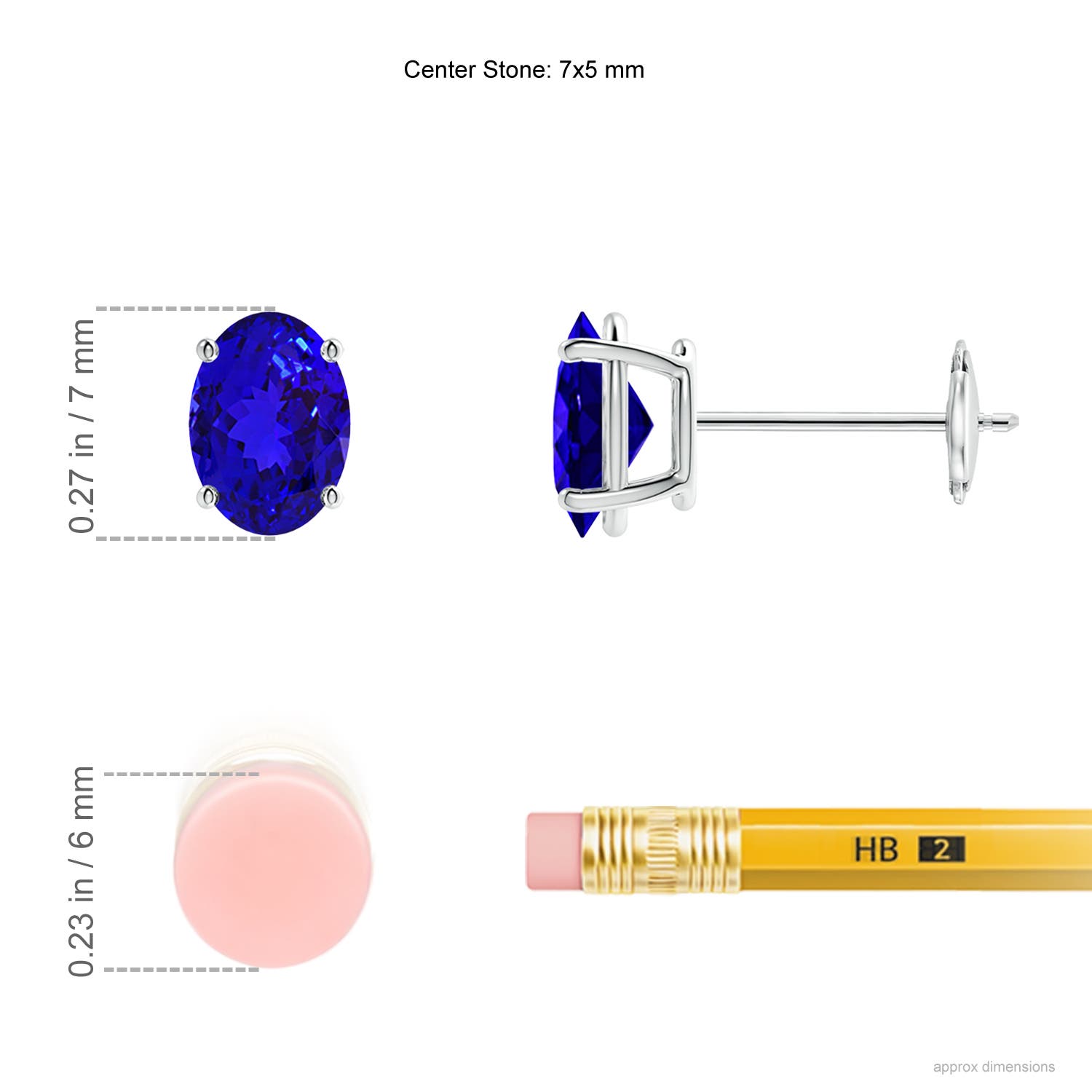 AAAA - Tanzanite / 1.6 CT / 14 KT White Gold