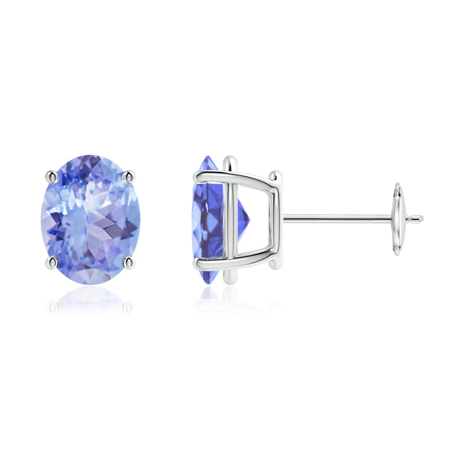 A - Tanzanite / 3.8 CT / 14 KT White Gold