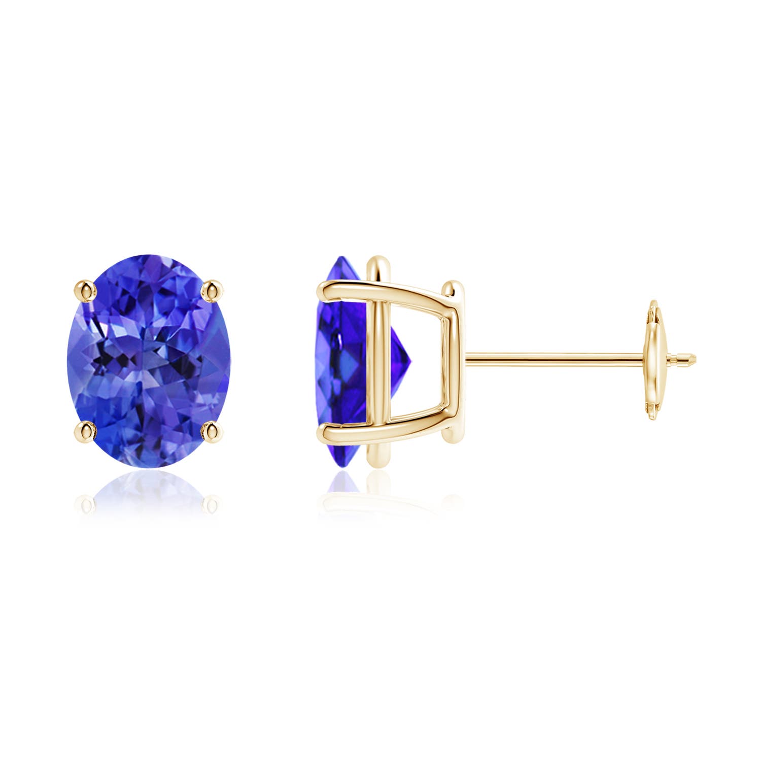 AAA - Tanzanite / 3.8 CT / 14 KT Yellow Gold