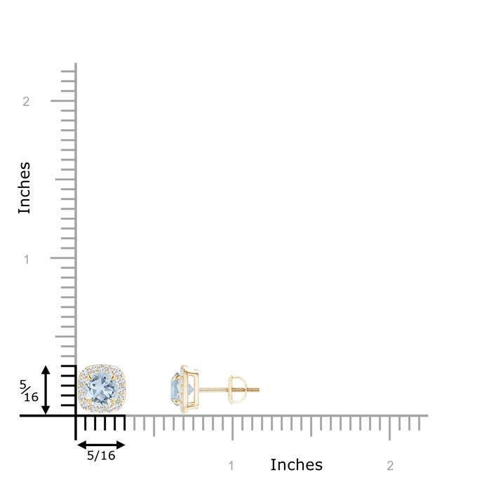 A - Aquamarine / 0.98 CT / 14 KT Yellow Gold