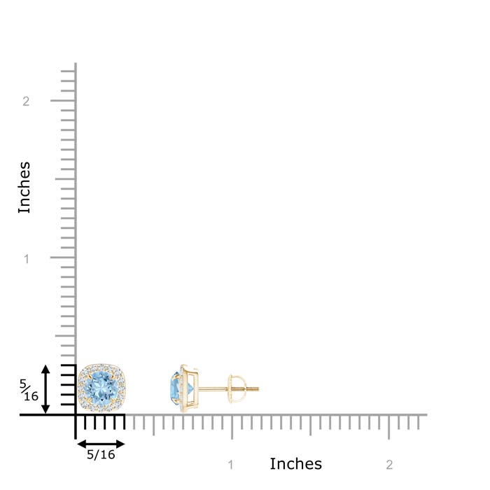 AAA - Aquamarine / 0.98 CT / 14 KT Yellow Gold