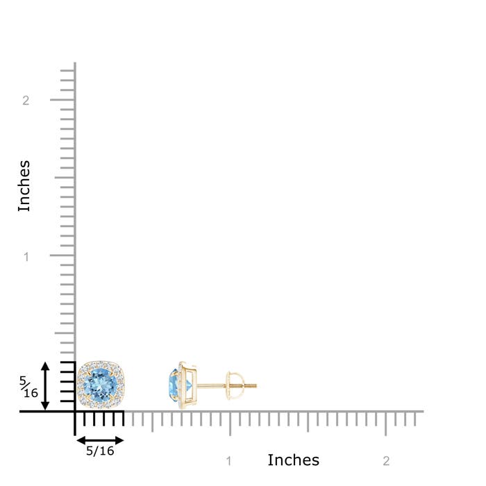 AAAA - Aquamarine / 0.98 CT / 14 KT Yellow Gold