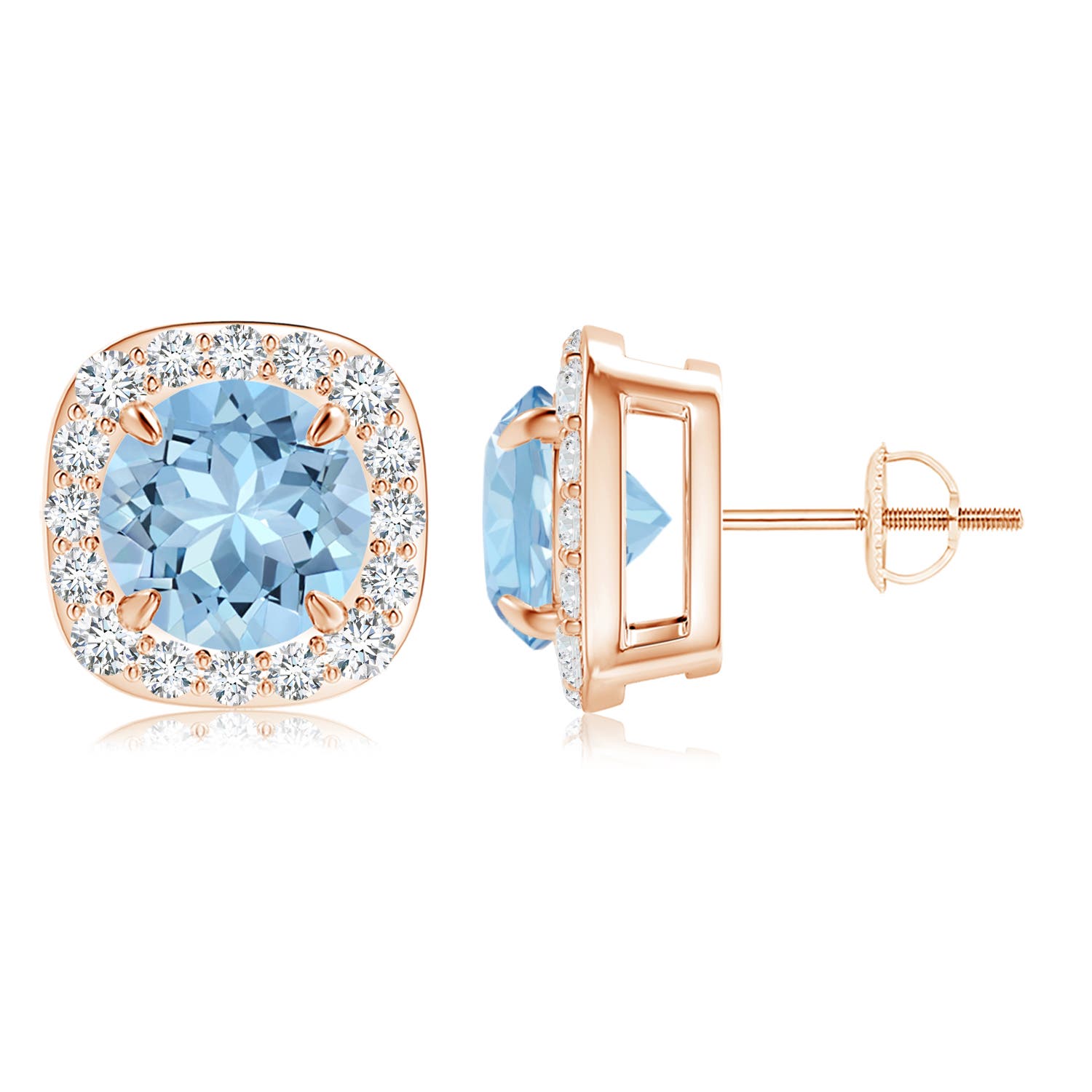 AAA - Aquamarine / 3.78 CT / 14 KT Rose Gold