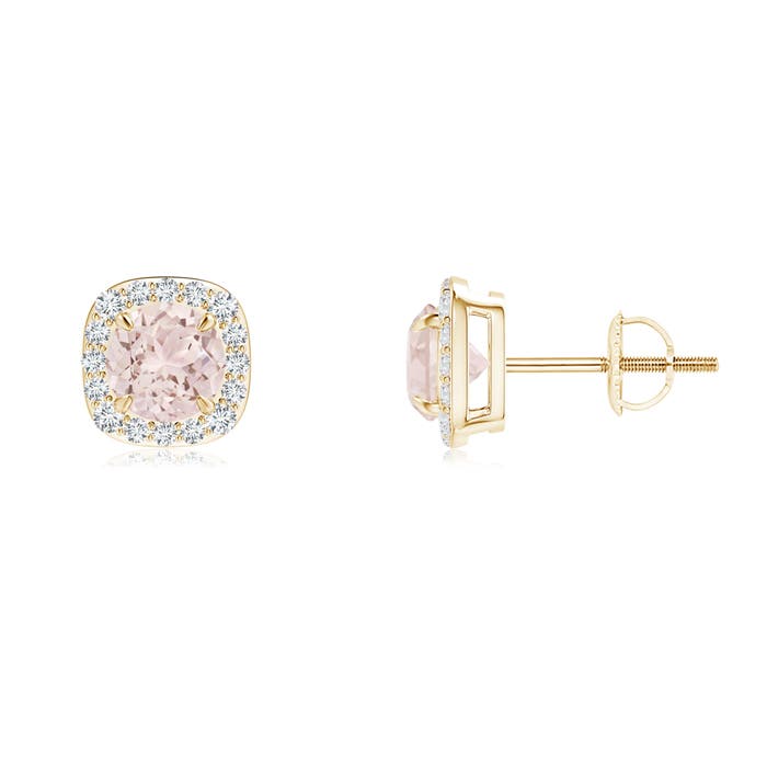 A - Morganite / 1.02 CT / 14 KT Yellow Gold