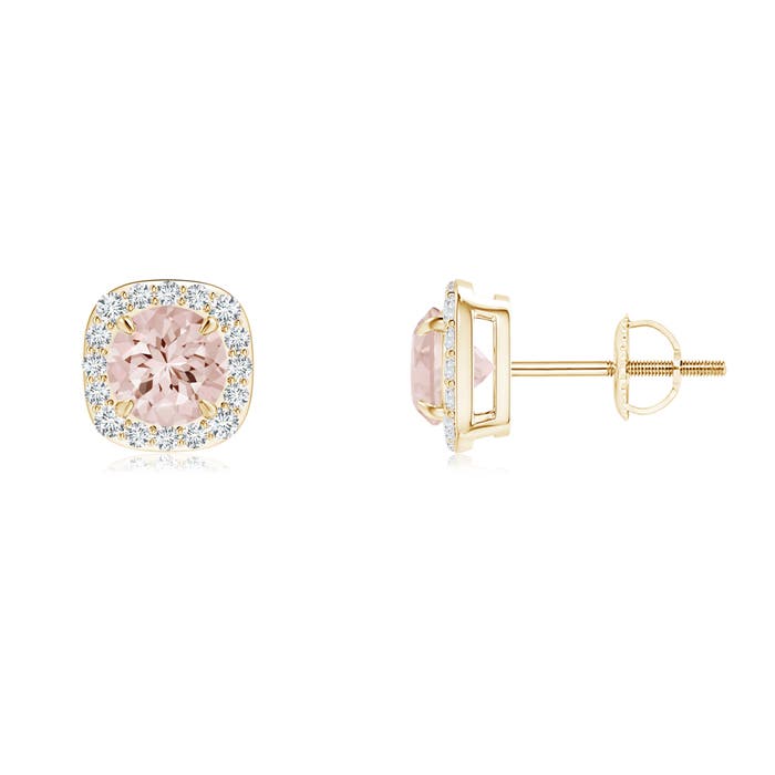 AA - Morganite / 1.02 CT / 14 KT Yellow Gold