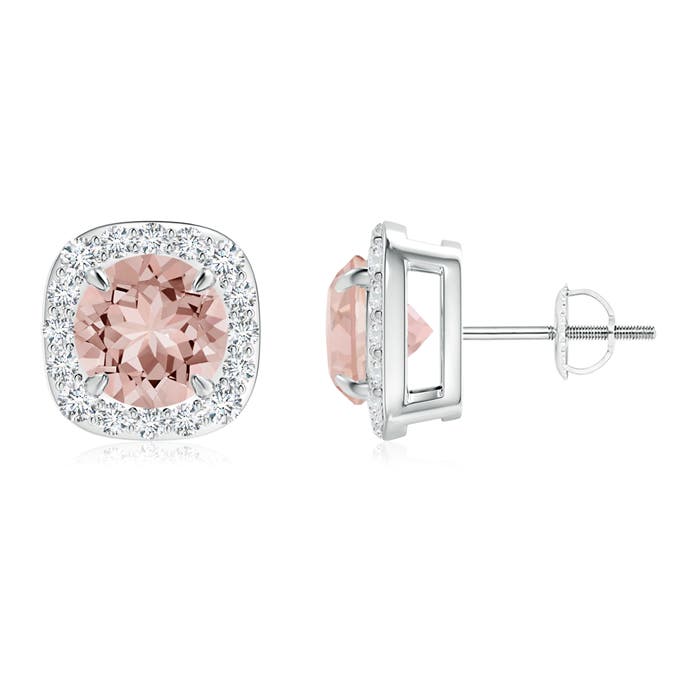 AAAA - Morganite / 2.63 CT / 14 KT White Gold