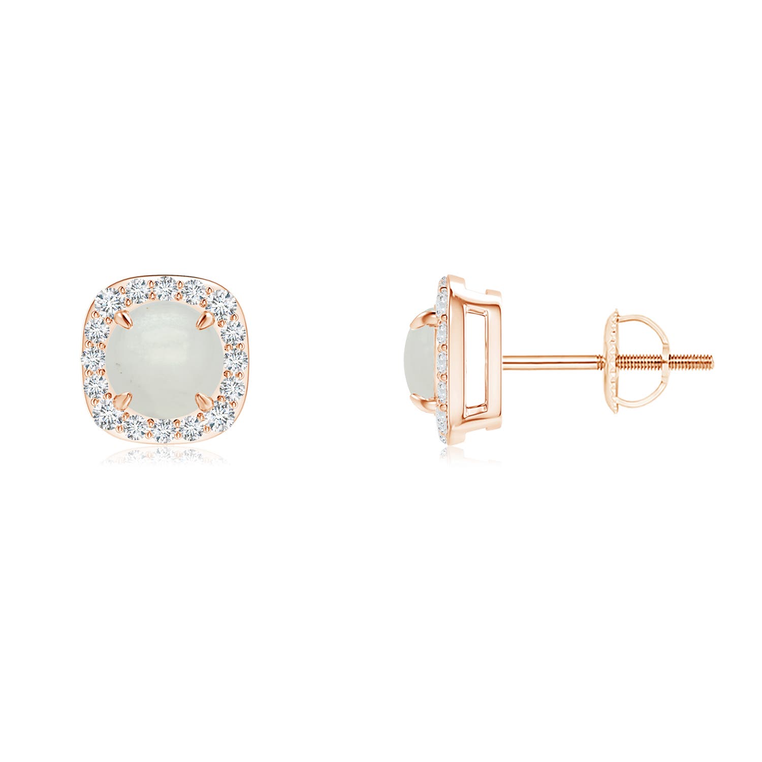 A - Moonstone / 1.08 CT / 14 KT Rose Gold