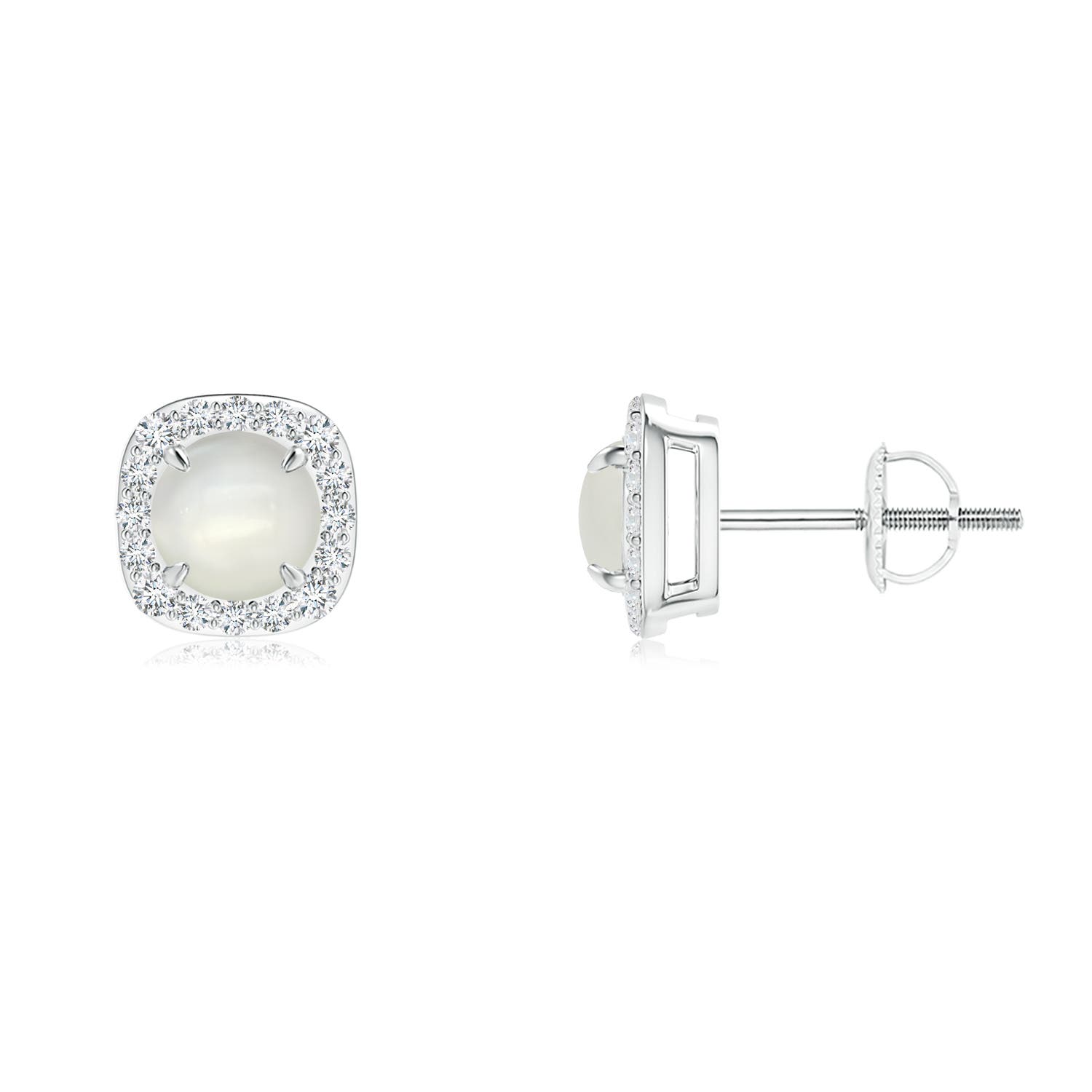 AAAA - Moonstone / 1.08 CT / 14 KT White Gold