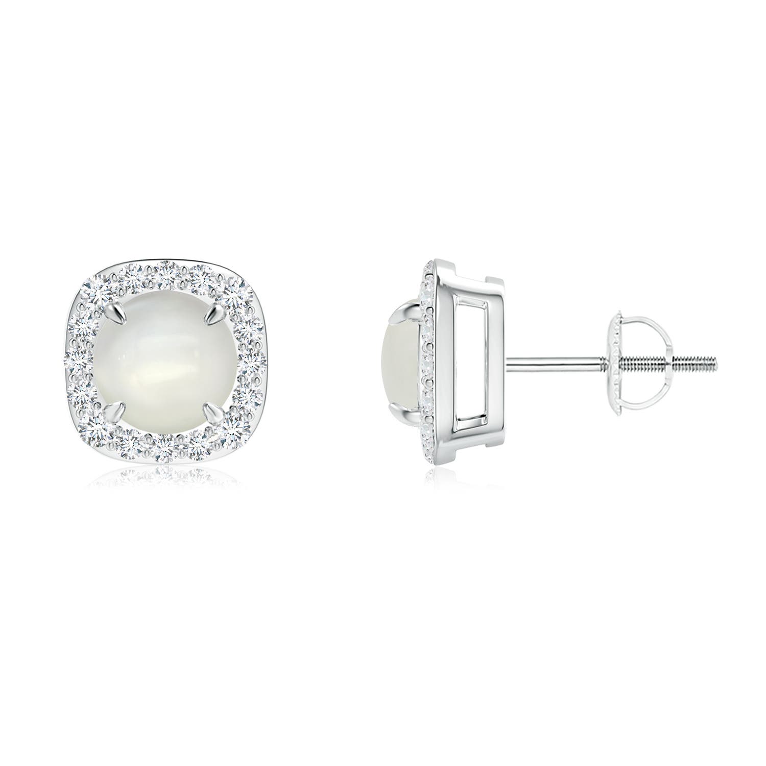 AAAA - Moonstone / 1.89 CT / 14 KT White Gold