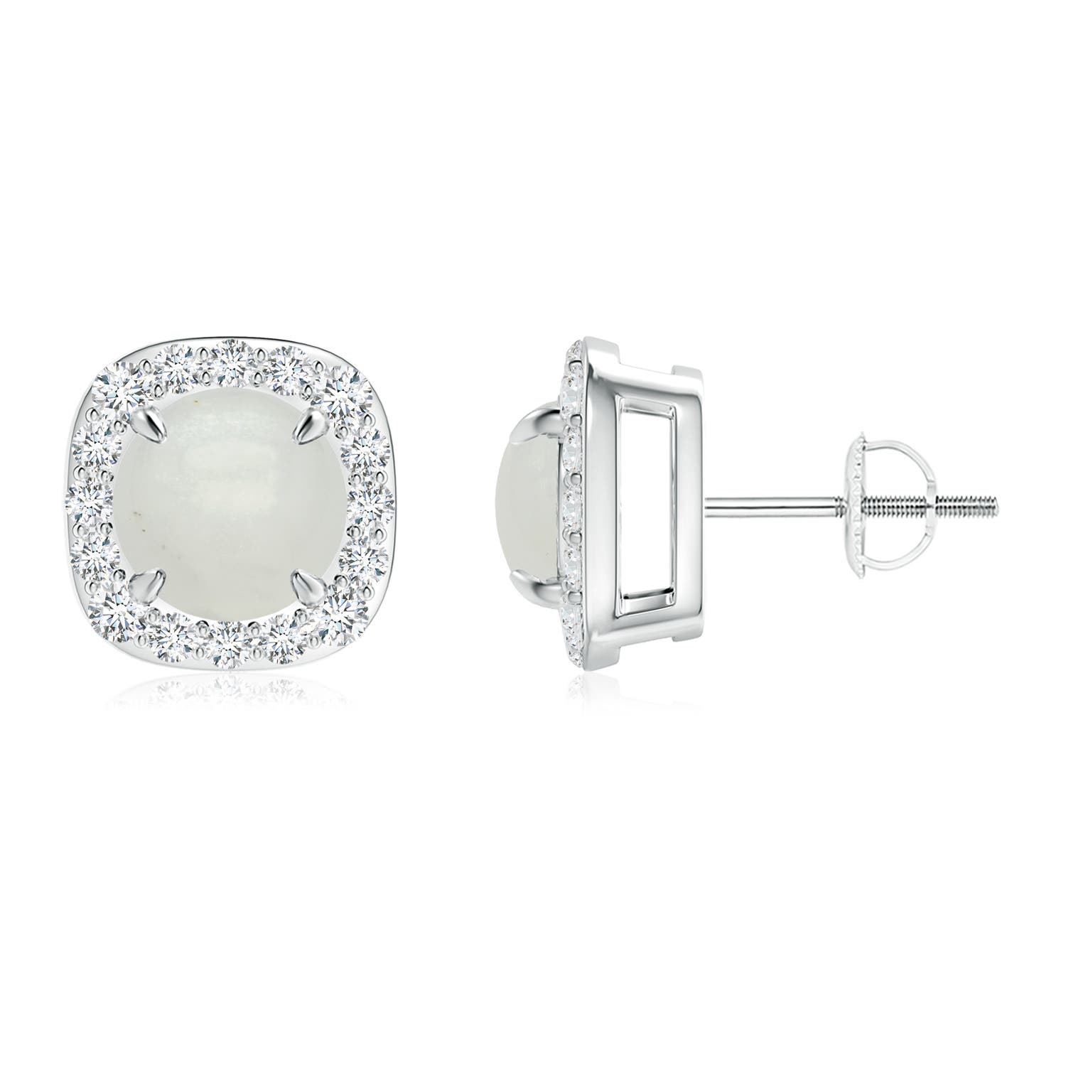 A - Moonstone / 2.93 CT / 14 KT White Gold