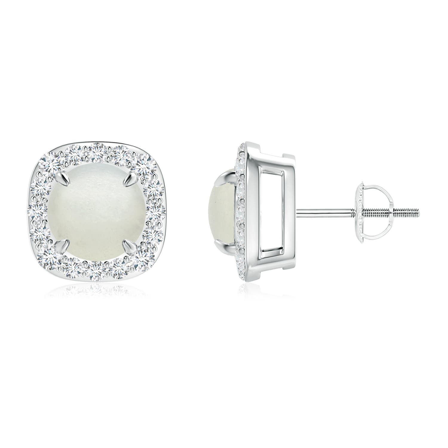 AA - Moonstone / 2.93 CT / 14 KT White Gold