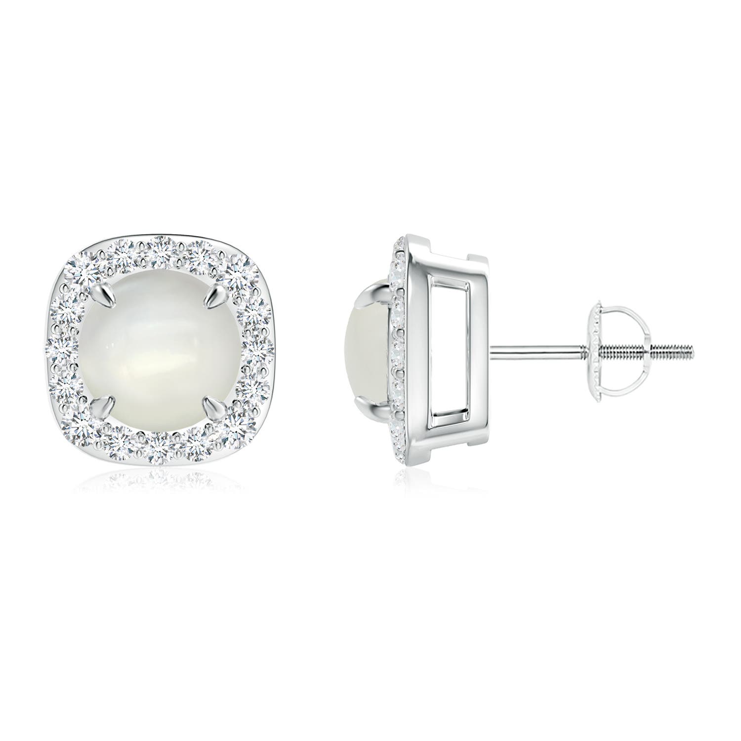 AAAA - Moonstone / 2.93 CT / 14 KT White Gold