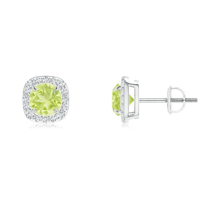 A - Peridot / 1.28 CT / 14 KT White Gold