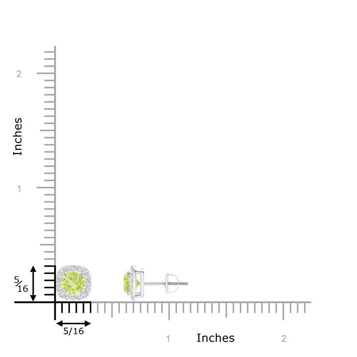 A - Peridot / 1.28 CT / 14 KT White Gold