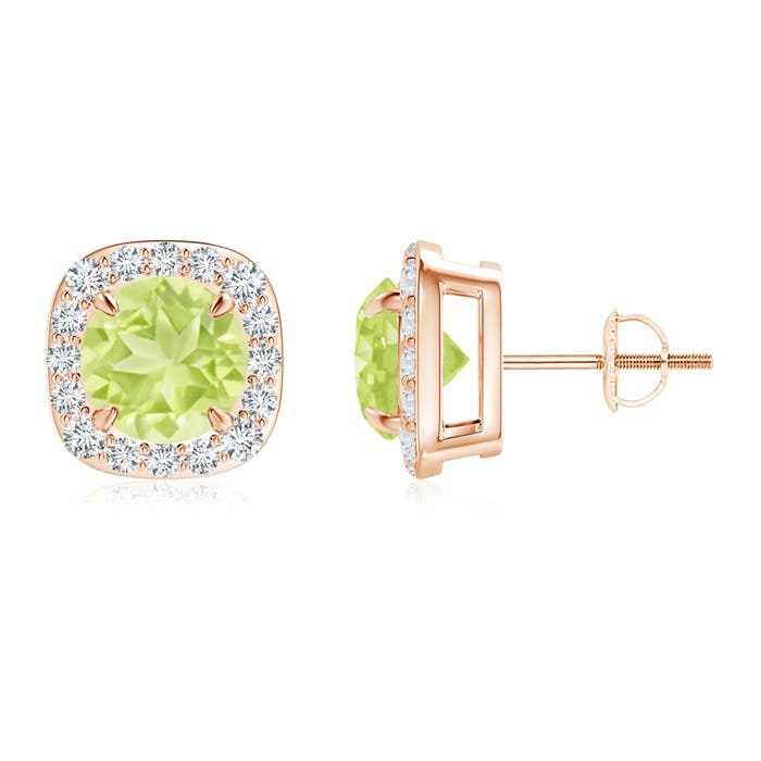 A - Peridot / 3.23 CT / 14 KT Rose Gold