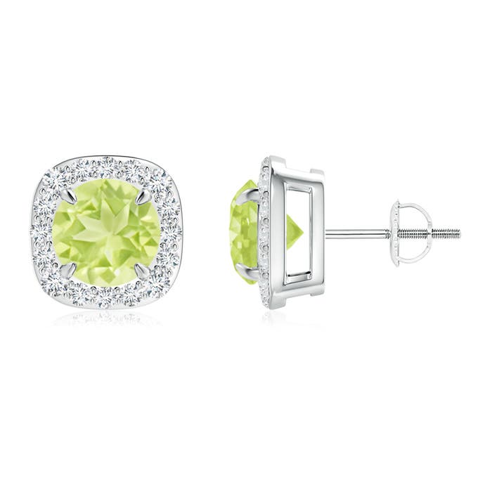 A - Peridot / 3.23 CT / 14 KT White Gold