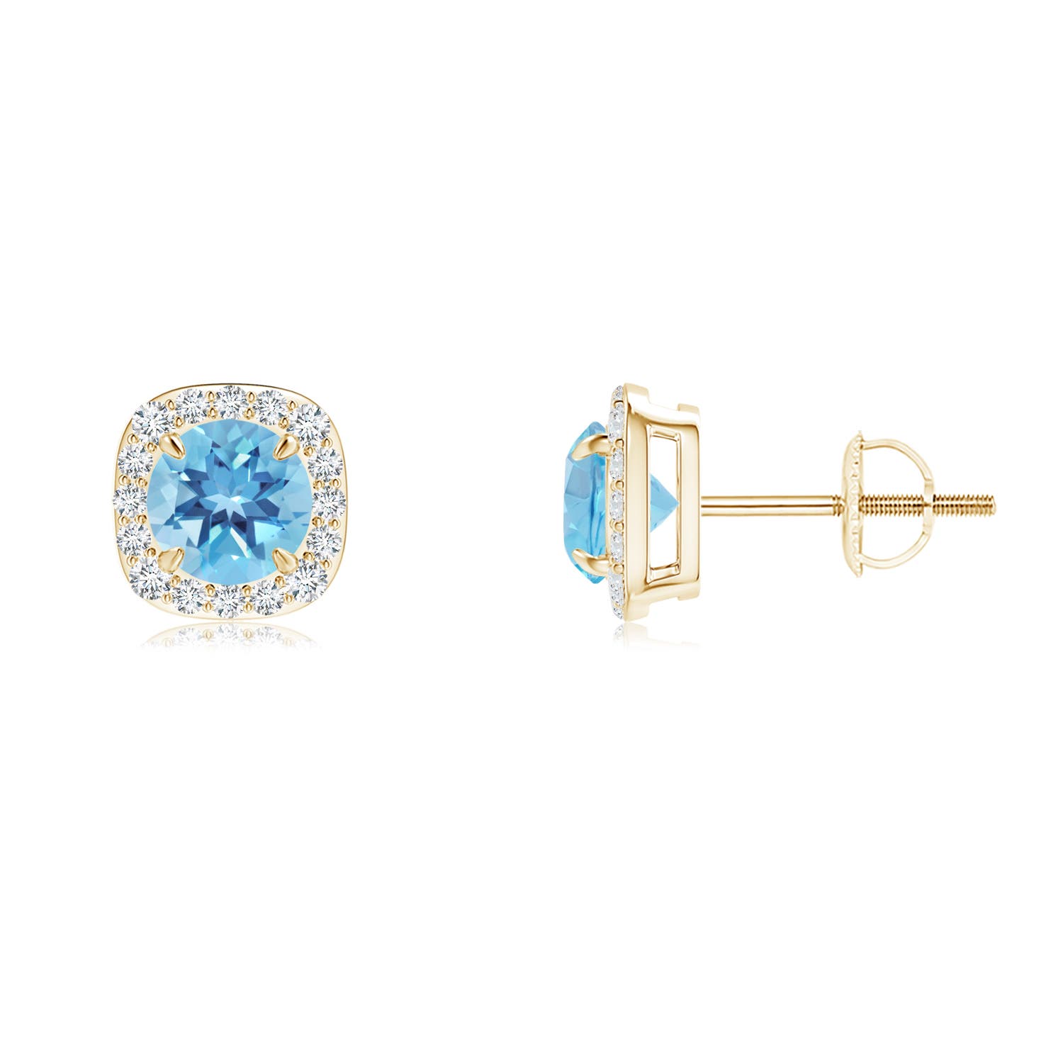 A - Swiss Blue Topaz / 1.38 CT / 14 KT Yellow Gold