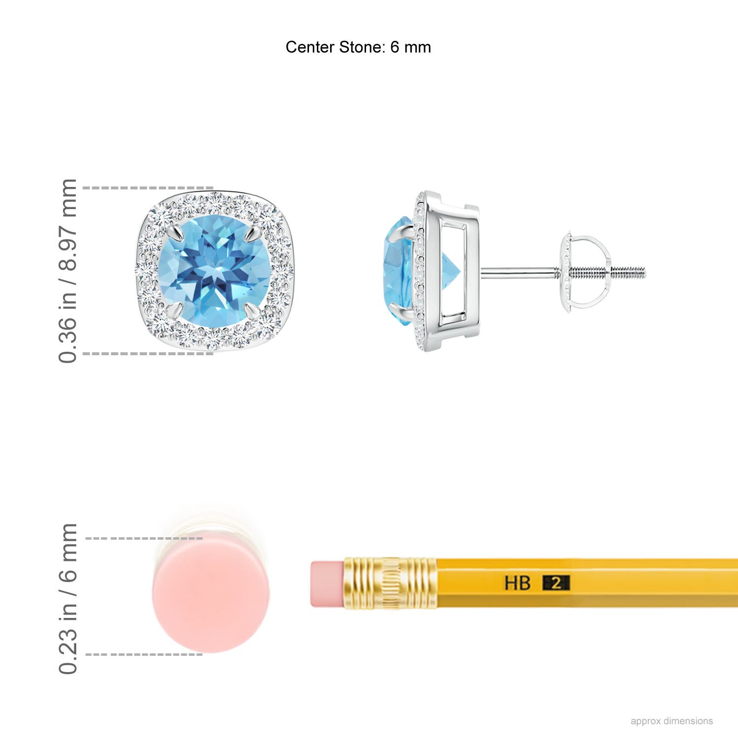 A - Swiss Blue Topaz / 2.19 CT / 14 KT White Gold