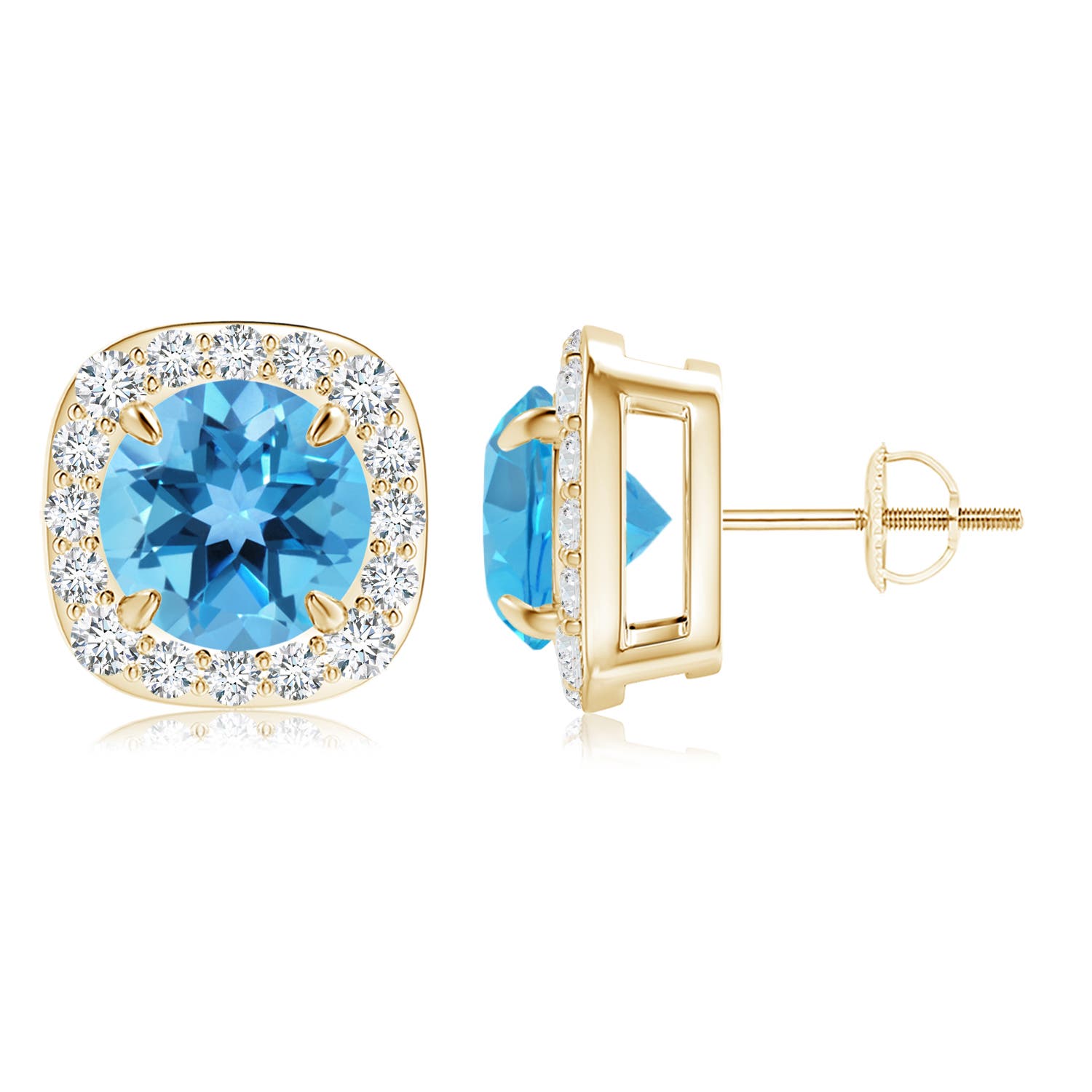 AA - Swiss Blue Topaz / 5.28 CT / 14 KT Yellow Gold