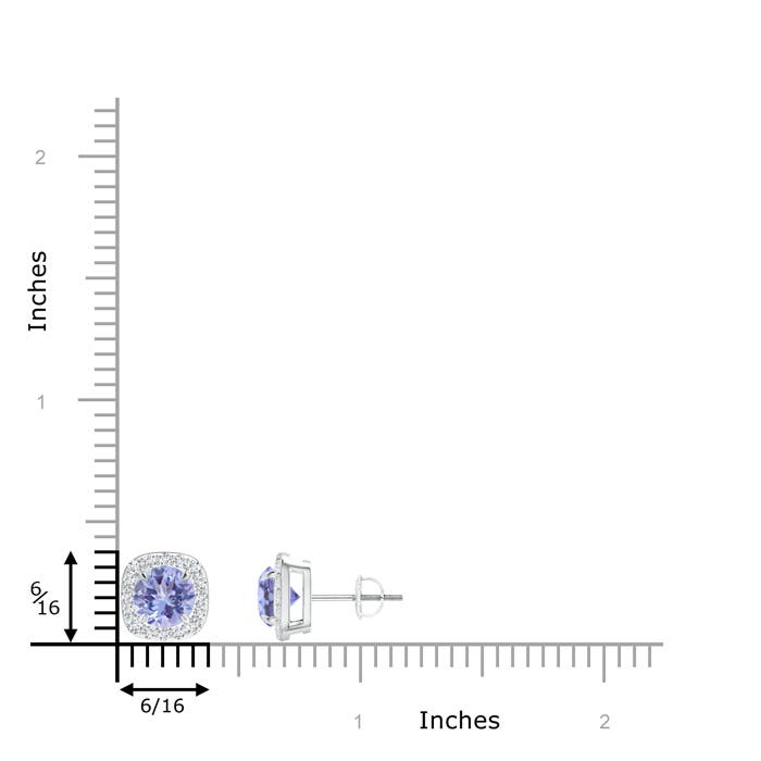 A - Tanzanite / 2.09 CT / 14 KT White Gold