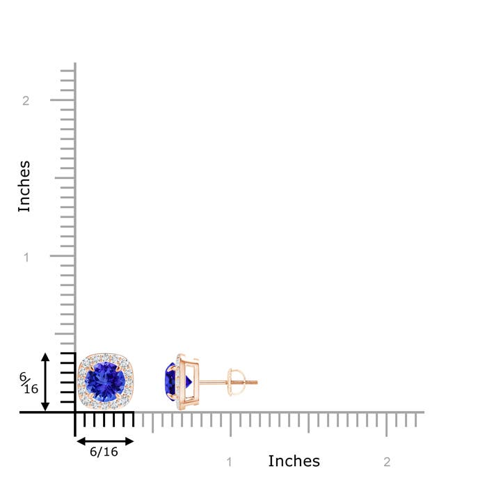 AAA - Tanzanite / 2.09 CT / 14 KT Rose Gold