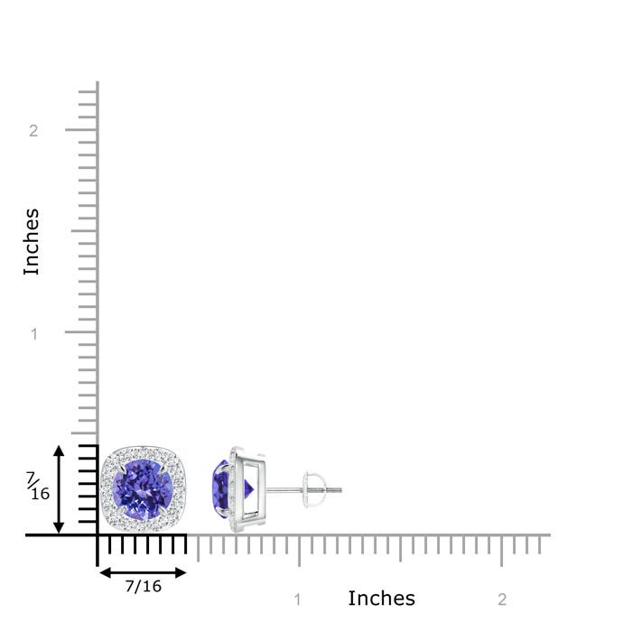 AA - Tanzanite / 3.33 CT / 14 KT White Gold