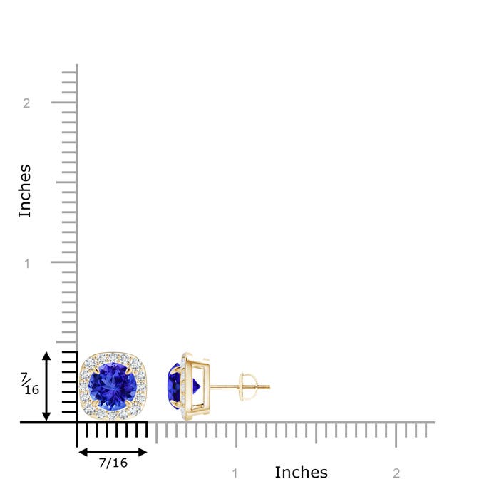 AAA - Tanzanite / 3.33 CT / 14 KT Yellow Gold