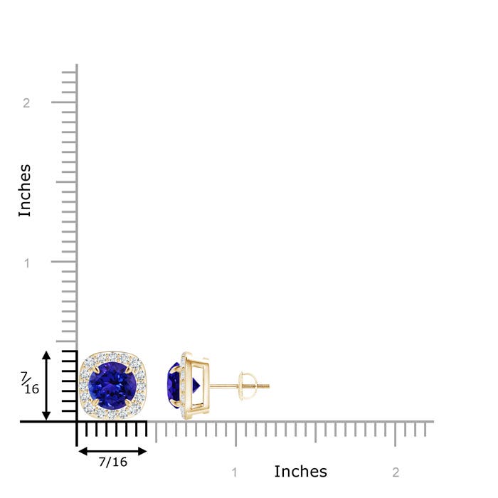 AAAA - Tanzanite / 3.33 CT / 14 KT Yellow Gold