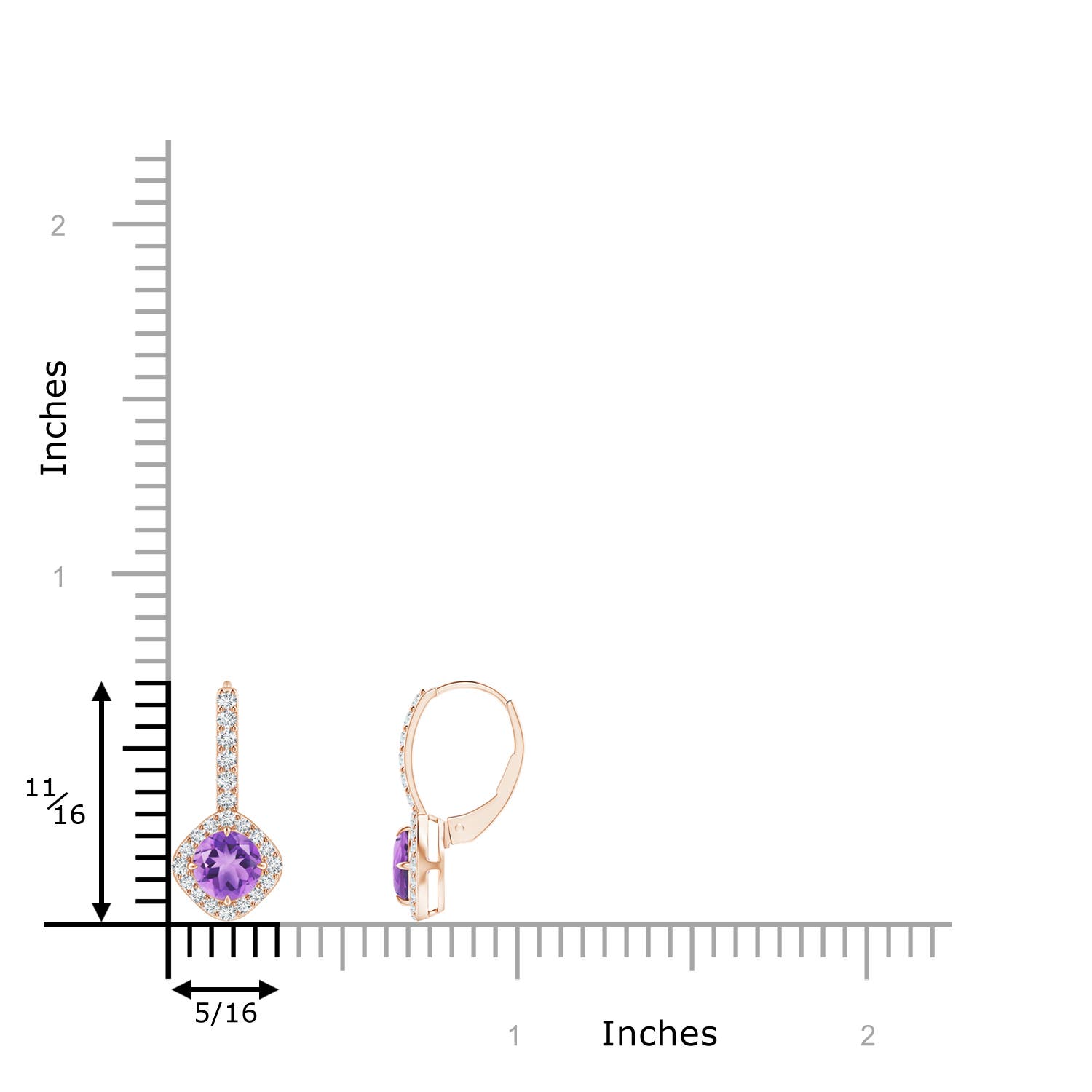 A - Amethyst / 1.17 CT / 14 KT Rose Gold