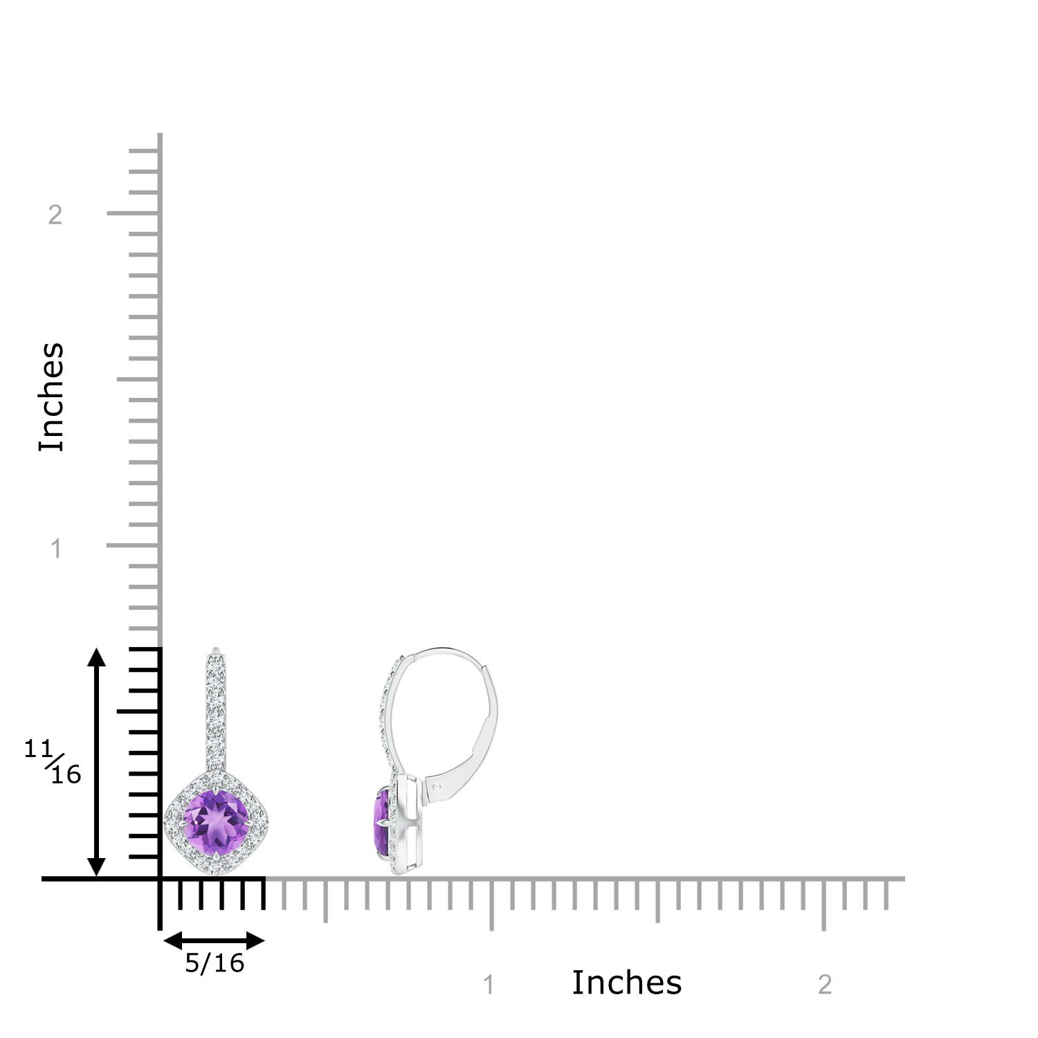 A - Amethyst / 1.17 CT / 14 KT White Gold