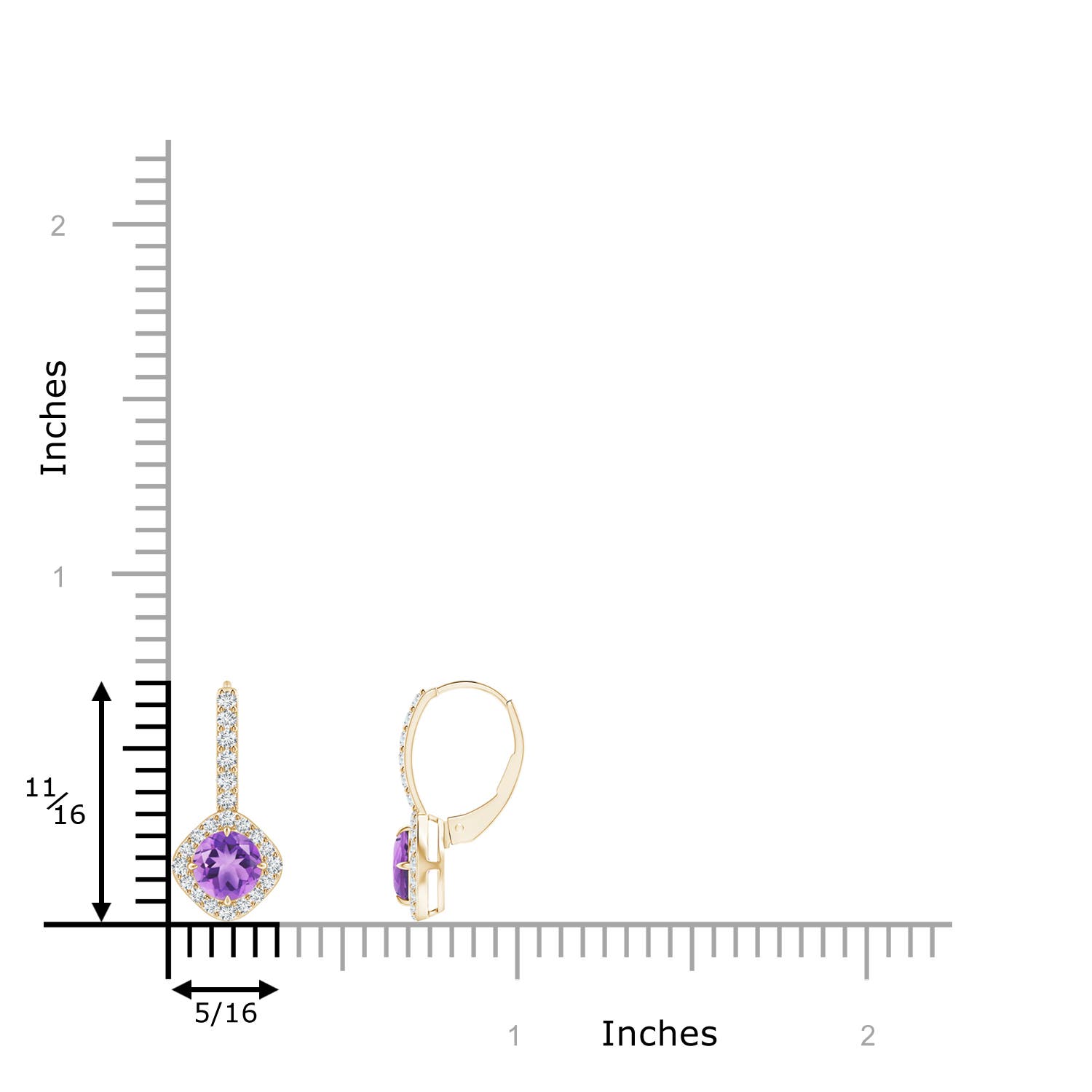 A - Amethyst / 1.17 CT / 14 KT Yellow Gold