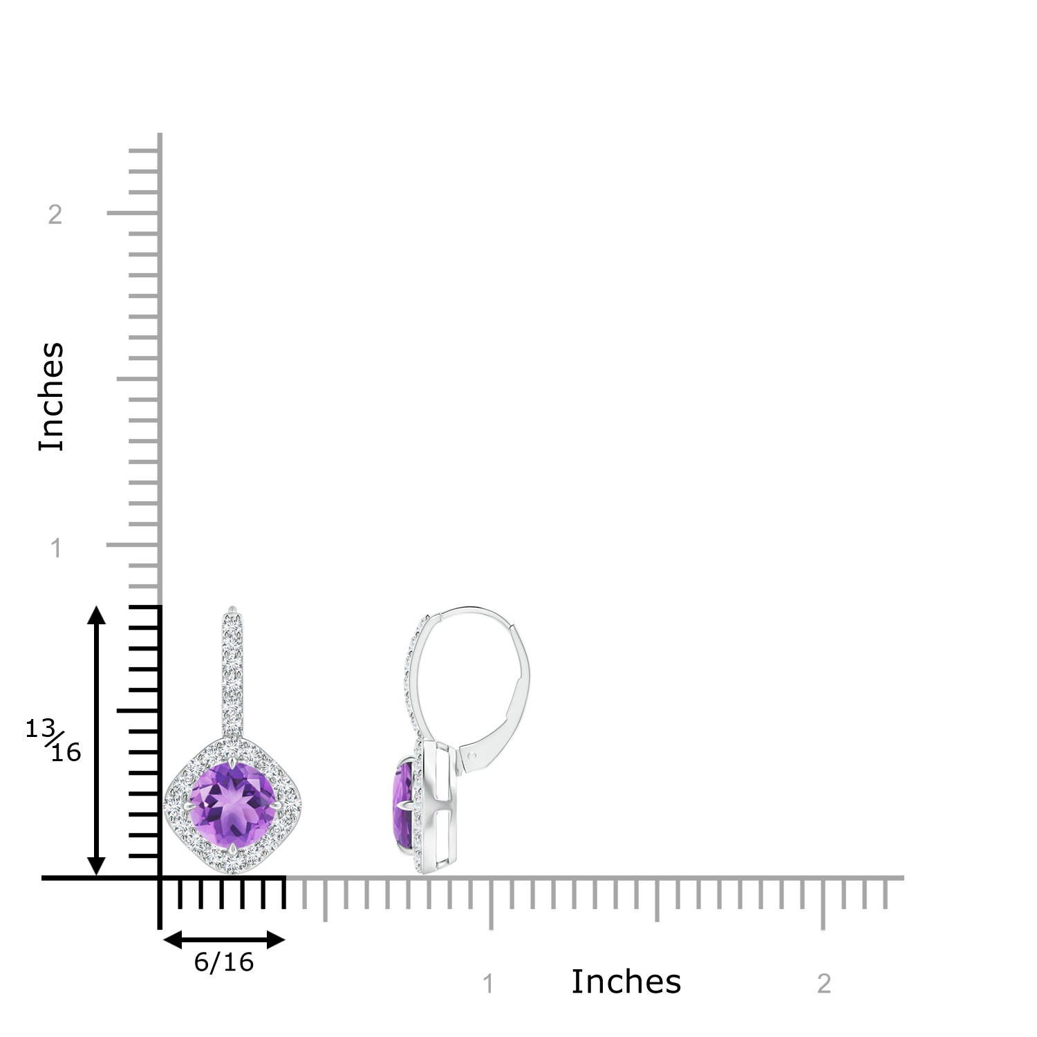 A - Amethyst / 1.98 CT / 14 KT White Gold