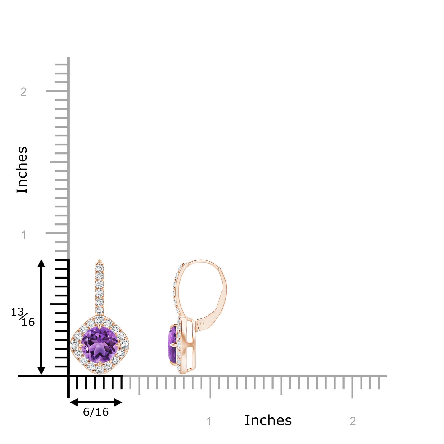 AA - Amethyst / 1.98 CT / 14 KT Rose Gold