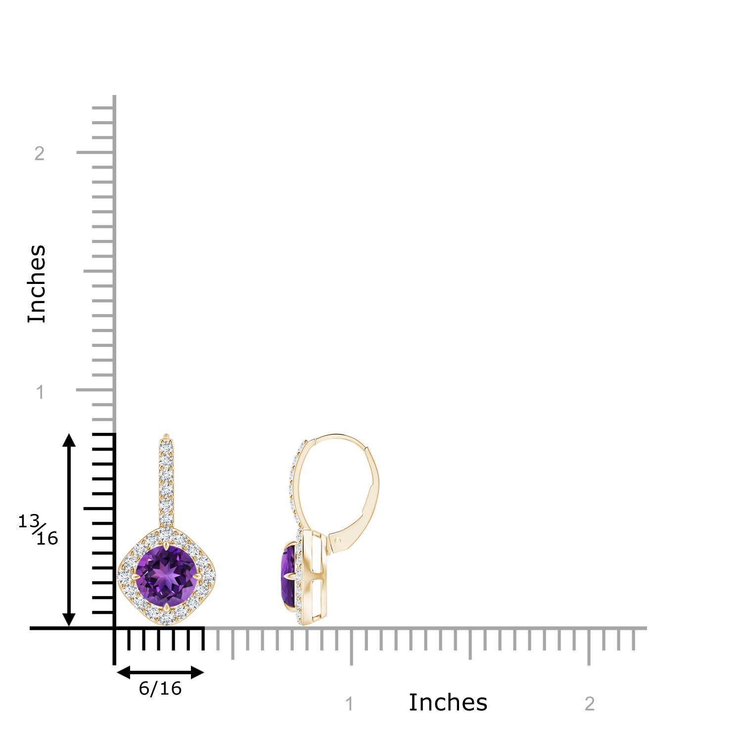 AAAA - Amethyst / 1.98 CT / 14 KT Yellow Gold