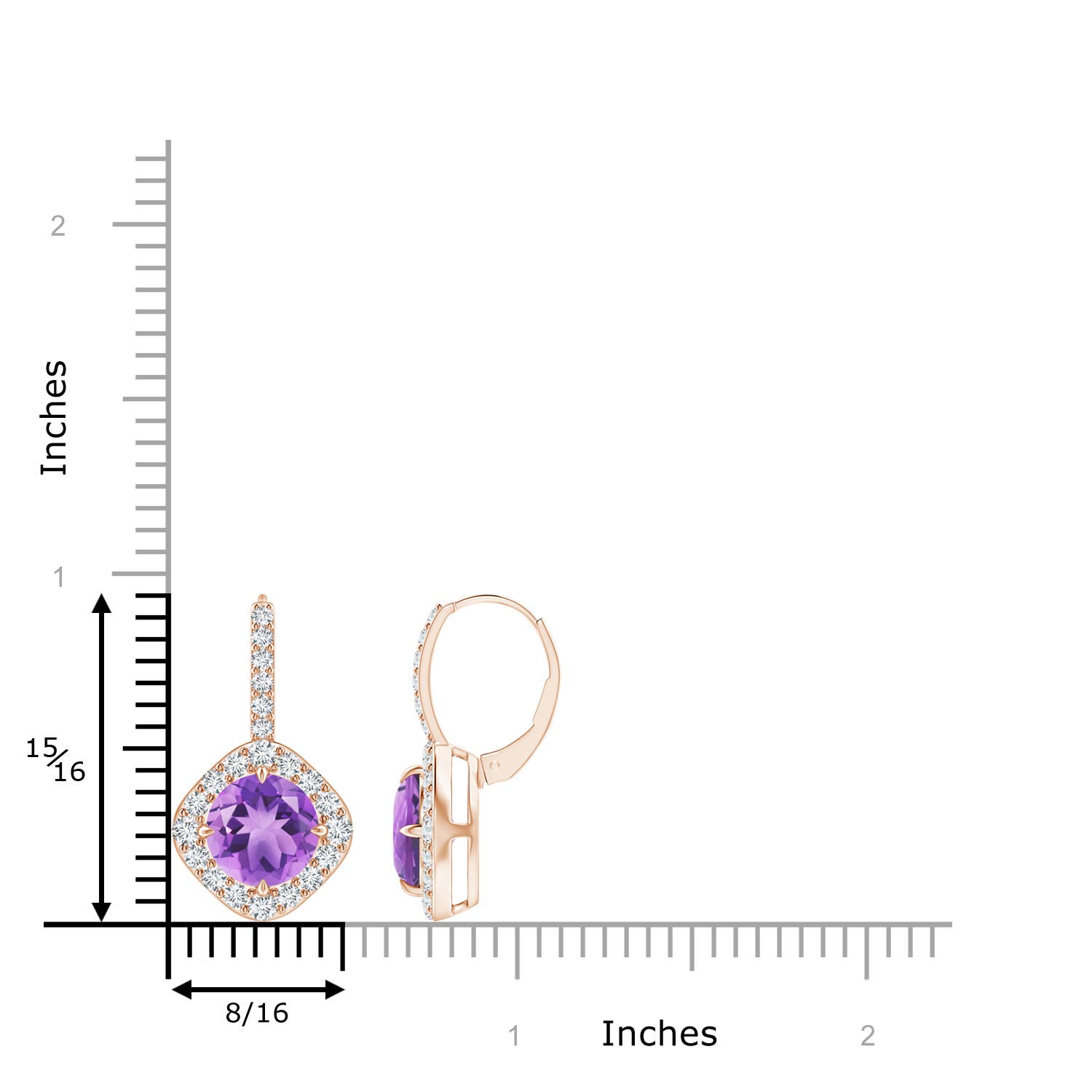 A - Amethyst / 4.15 CT / 14 KT Rose Gold