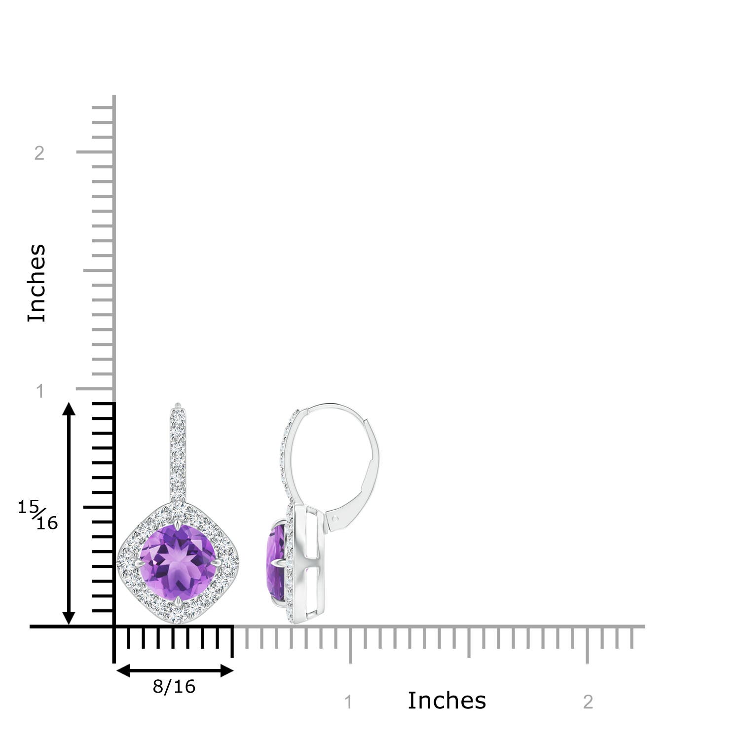 A - Amethyst / 4.15 CT / 14 KT White Gold