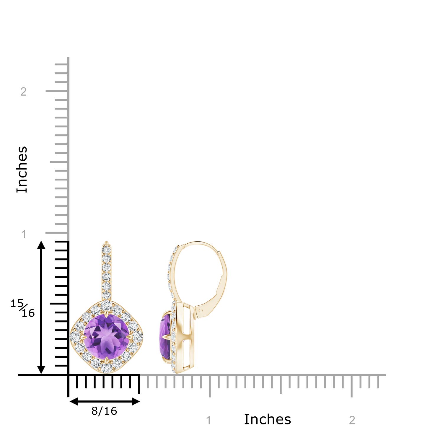 A - Amethyst / 4.15 CT / 14 KT Yellow Gold