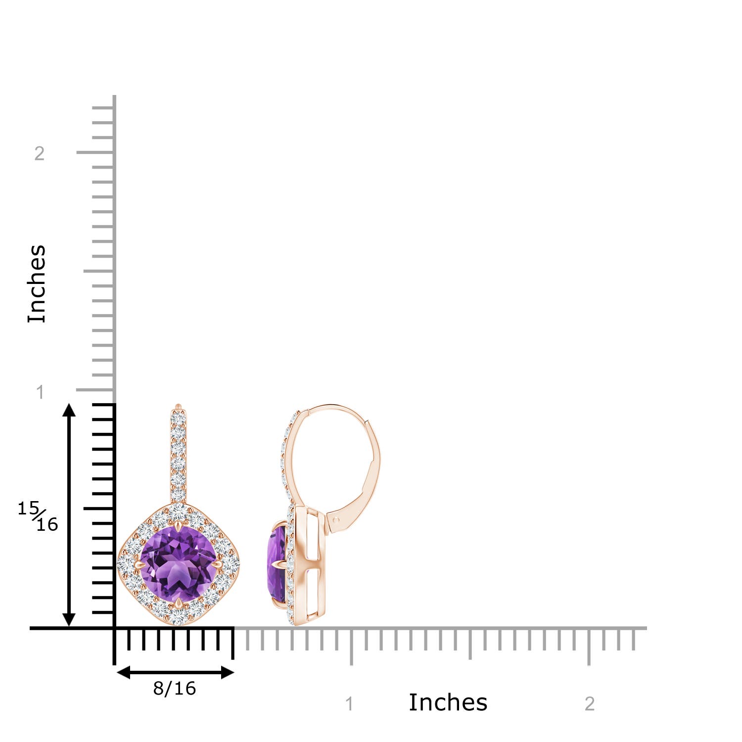 AA - Amethyst / 4.15 CT / 14 KT Rose Gold