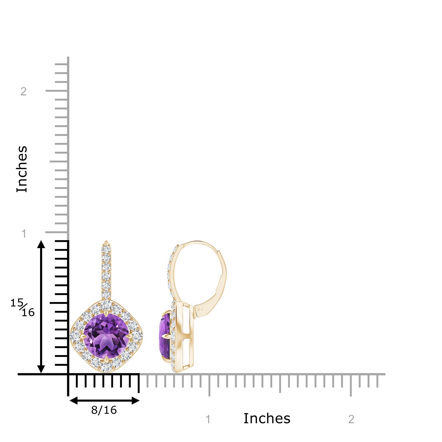 AA - Amethyst / 4.15 CT / 14 KT Yellow Gold