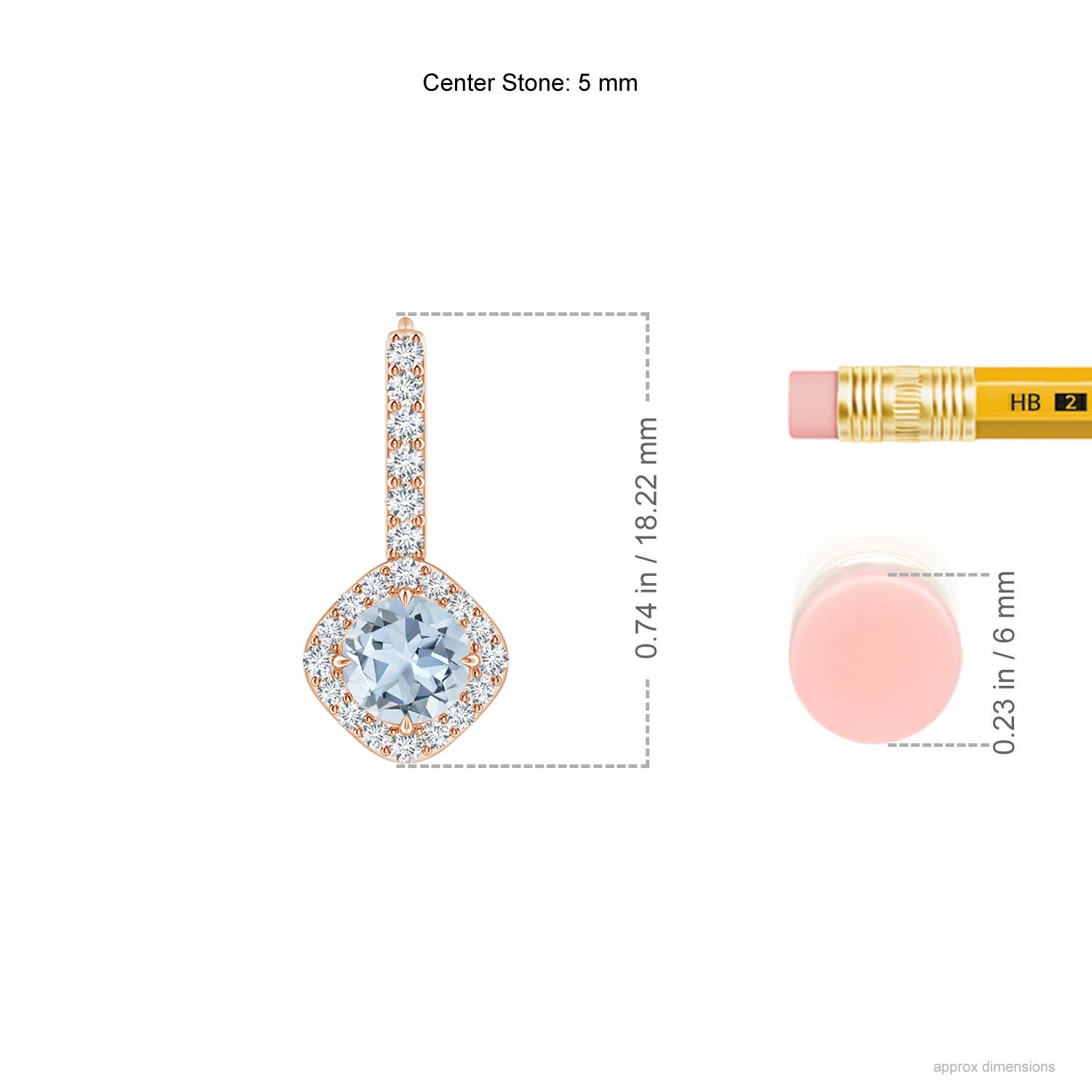 A - Aquamarine / 1.07 CT / 14 KT Rose Gold