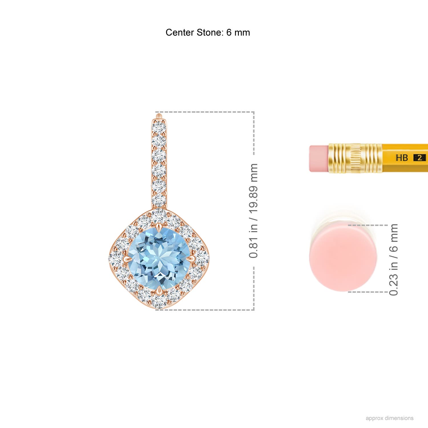 AAAA - Aquamarine / 1.82 CT / 14 KT Rose Gold