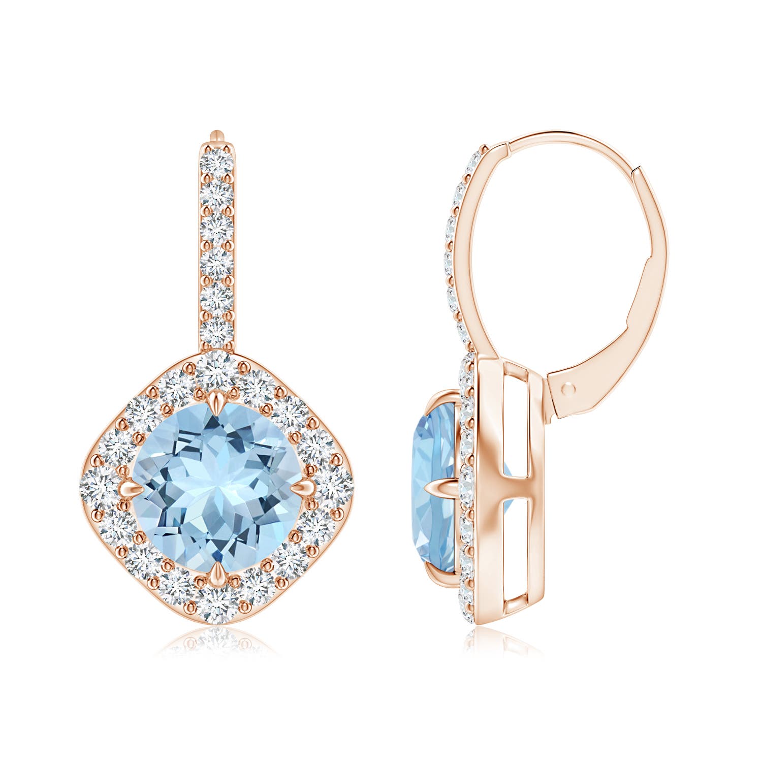 AAA - Aquamarine / 3.95 CT / 14 KT Rose Gold