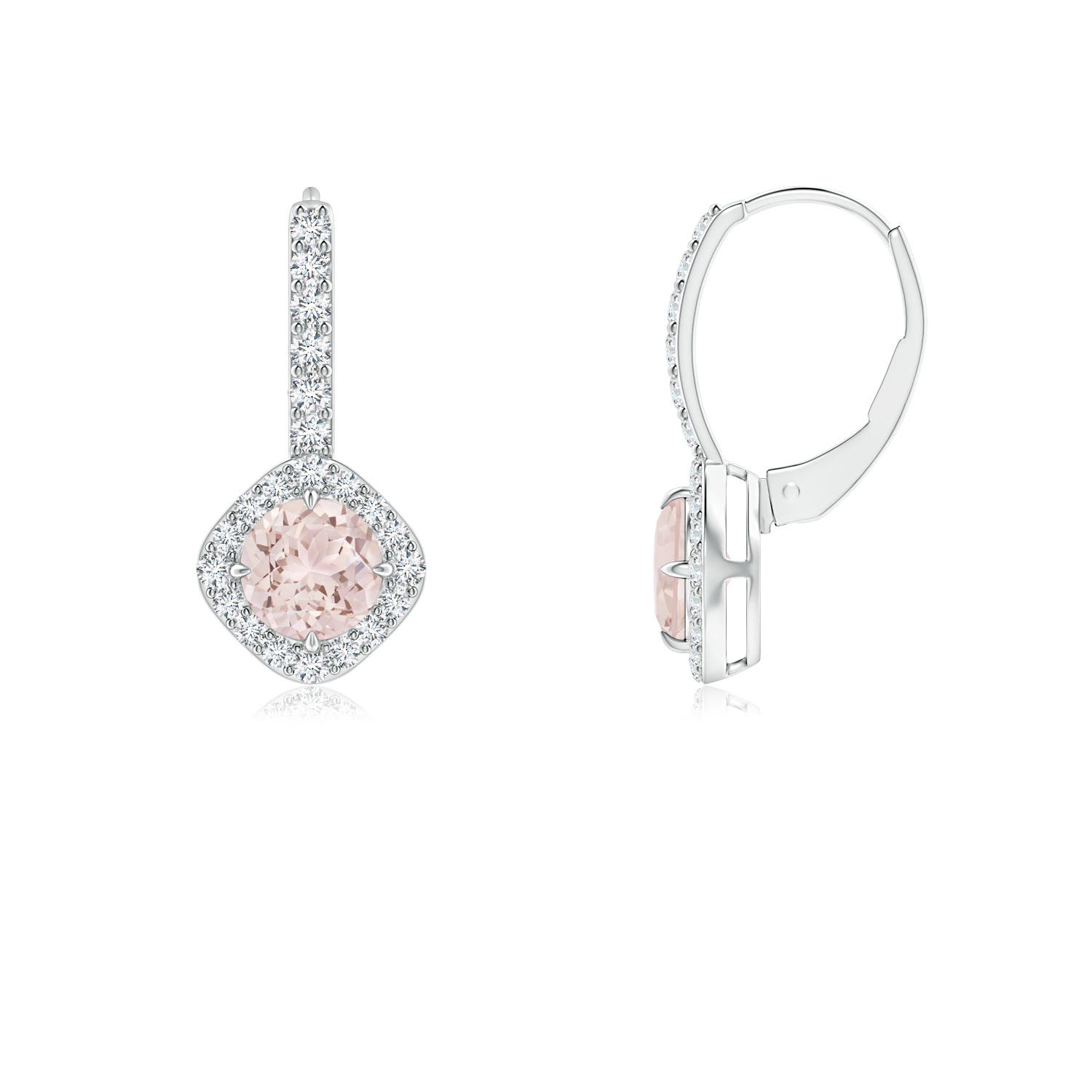 A - Morganite / 1.11 CT / 14 KT White Gold