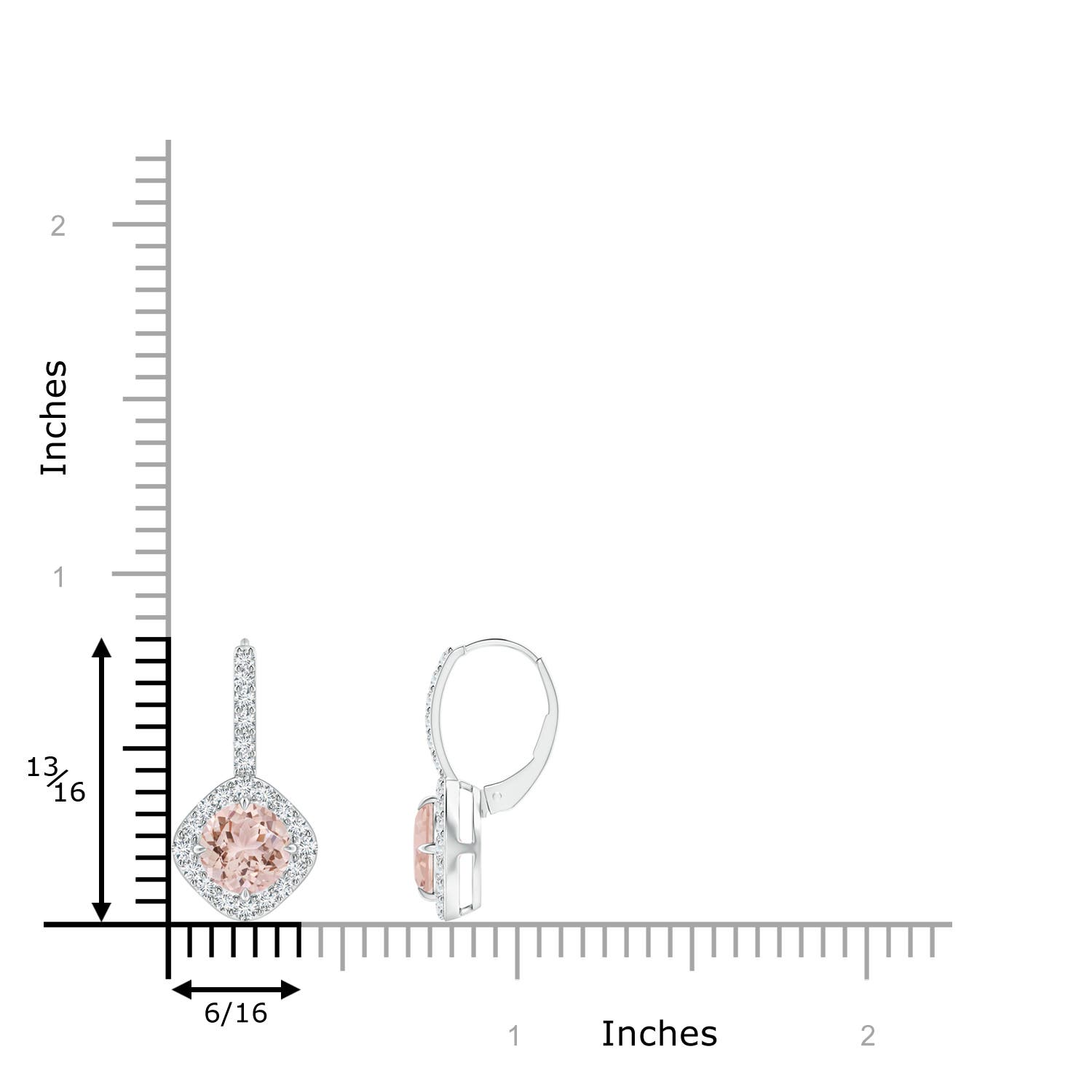 AAA - Morganite / 1.78 CT / 14 KT White Gold