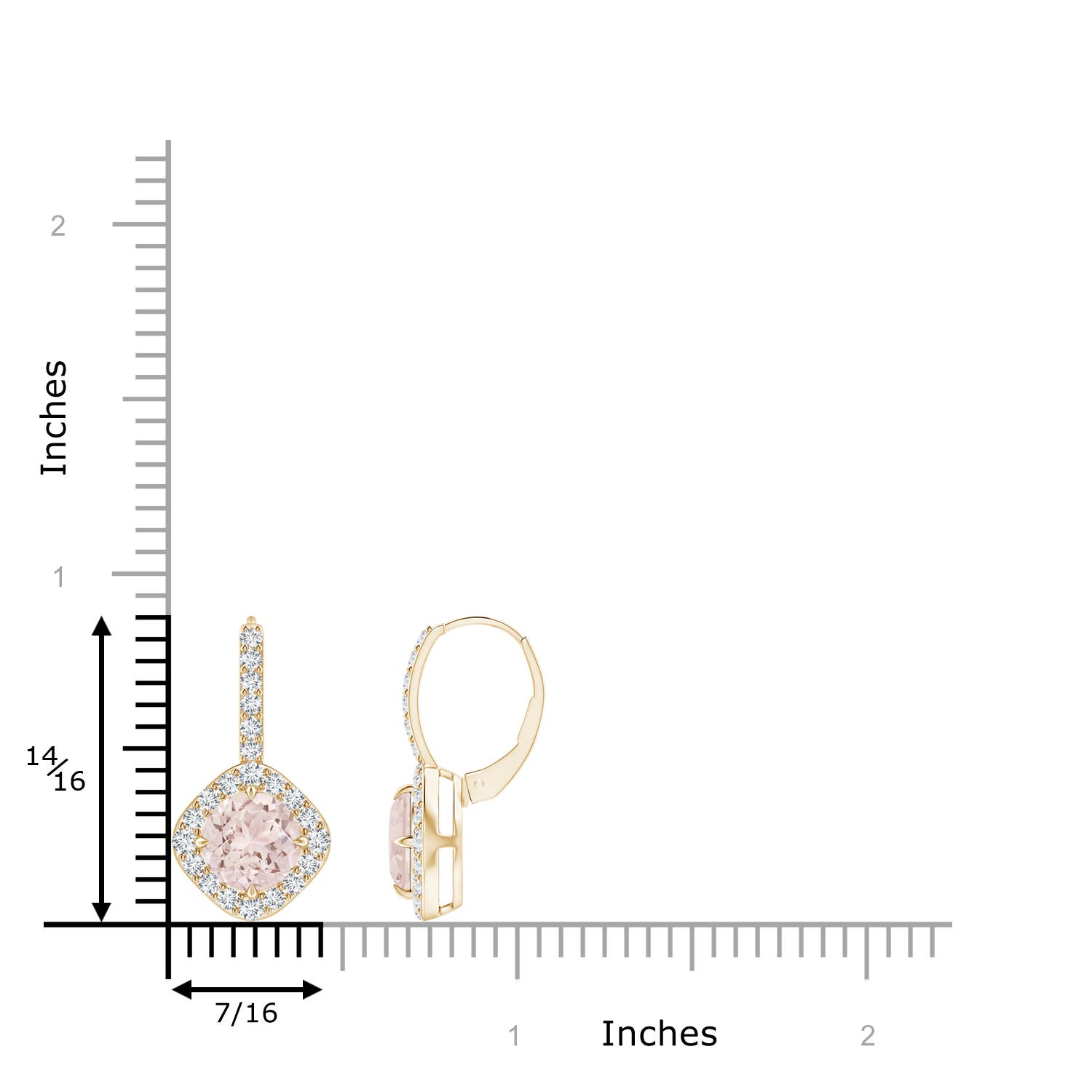 A - Morganite / 2.75 CT / 14 KT Yellow Gold